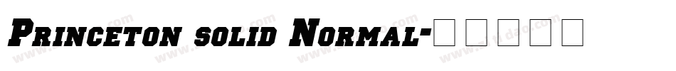 Princeton solid Normal字体转换